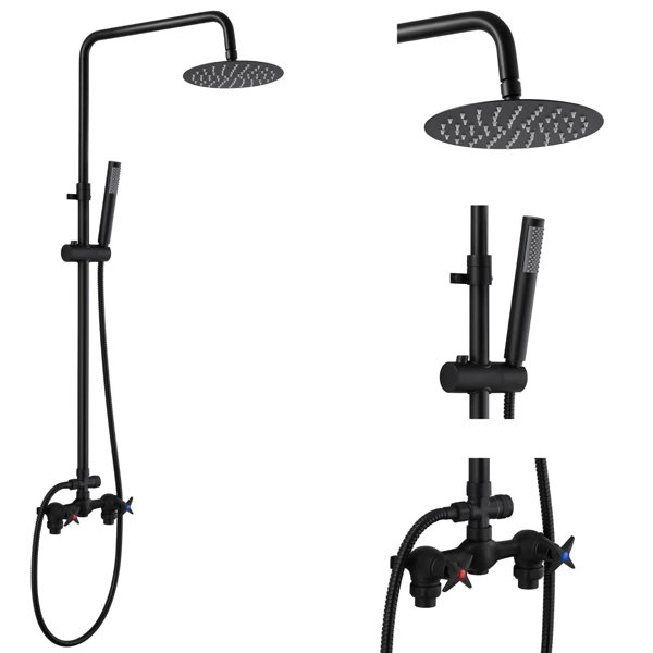 LUXESIT Outdoor Shower Kit with Double Handles Wayfair